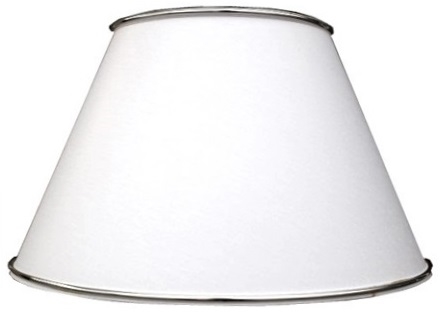 lampeskærm 16x23x38 T-E27 hvid - messing med låg